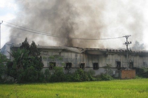 TP.HCM: Cháy lớn xưởng sợi bông, thiệt hại hàng tỉ đồng - ảnh 2