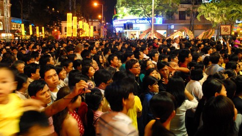 Chen chân ngắm đường hoa Nguyễn Huệ - ảnh 2