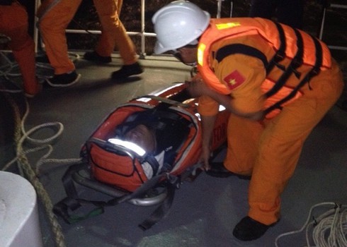 Cứu nạn 2 thuyền viên nước ngoài trong biển động cấp 8 - ảnh 1