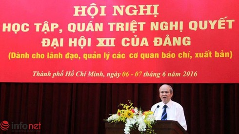 Lãnh đạo các cơ quan báo chí phía Nam học tập, quán triệt Nghị quyết Đại hội 12 - ảnh 2