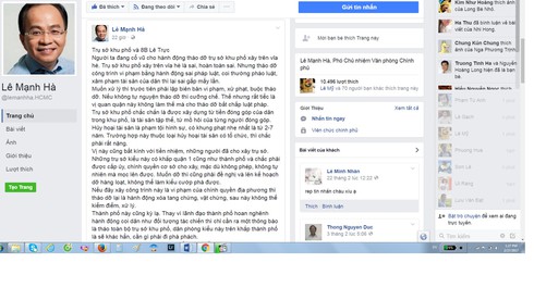 TP.HCM: Chánh Văn phòng trả lời câu hỏi của Facebook Lê Mạnh Hà về “dẹp vỉa hè” - ảnh 2