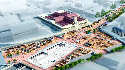 TP.HCM: Nhiều tuyến đường trung tâm đổi hướng để thi công nhà ga ngầm Bến Thành - ảnh 1
