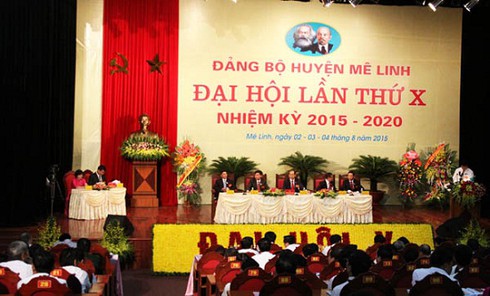 Hà Nội: Khai mạc Đại hội Đảng bộ huyện Mê Linh lần thứ X, nhiệm kỳ 2015-2020 - ảnh 1