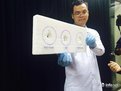 Bộ Y tế thực nghiệm: Tất cả dầu cá đều ăn mòn xốp - ảnh 1