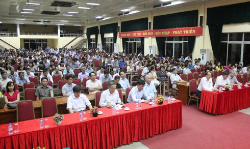 ĐH Lâm nghiệp nghiêm túc thực hiên 5 chương trình Báo cáo chính trị Đại hội XII - ảnh 1