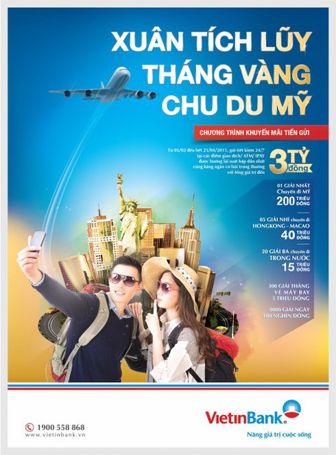 VietinBank khuyến mãi “Xuân tích lũy - Tháng vàng chu du Mỹ” - ảnh 1