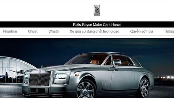 Bảng giá xe ô tô RollsRoyce sedan coupe SUV mui trần