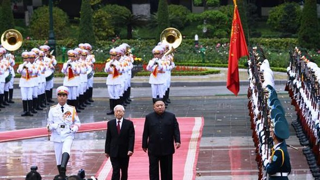 Tổng Bí thư, Chủ tịch nước Nguyễn Phú Trọng hội đàm với Chủ tịch Kim Jong-un