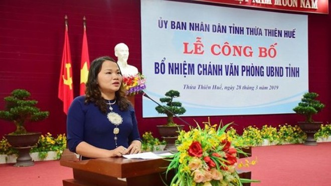Bổ nhiệm Chánh Văn phòng UBND tỉnh Thừa Thiên Huế