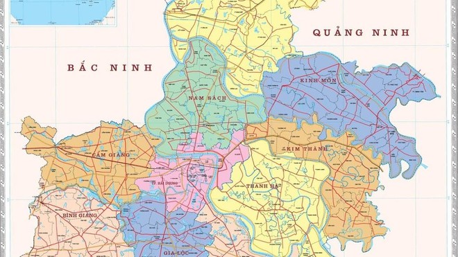 BẢN ĐỒ HÀNH CHÍNH MỚI THỂ HIỆN RANH GIỚI ĐỊA GIỚI CÁC XÃ PHƯỜNG HẢI DƯƠNG 2025