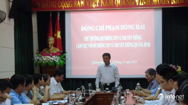 Thứ trưởng Bộ Thông tin và Truyền thông thăm và làm việc với Sở TT&TT tỉnh Quảng Bình