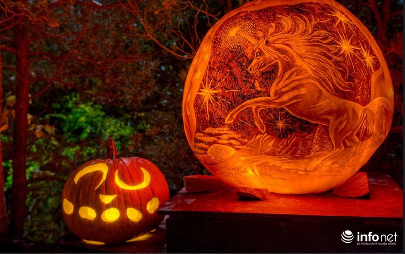 Ngắm khu vườn đèn lồng bí ngô sống động mùa Halloween - ảnh 9
