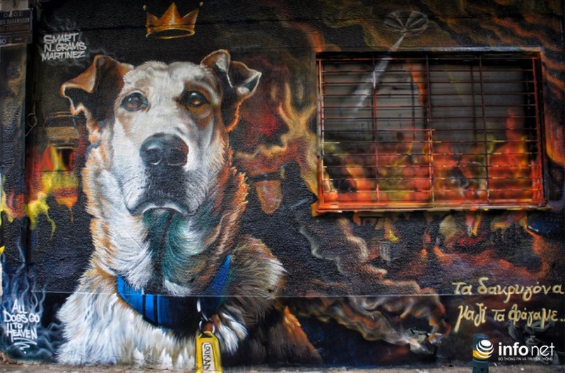 Những tác phẩm graffiti tuyệt vời từ người thất nghiệp ở Hy Lạp - ảnh 11