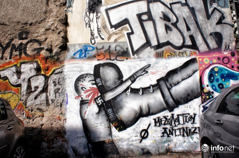 Những tác phẩm graffiti tuyệt vời từ người thất nghiệp ở Hy Lạp - ảnh 3