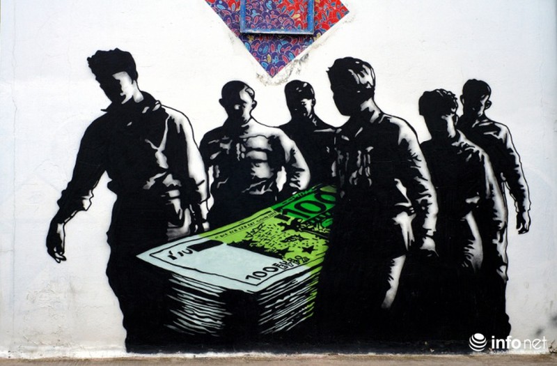 Những tác phẩm graffiti tuyệt vời từ người thất nghiệp ở Hy Lạp - ảnh 2