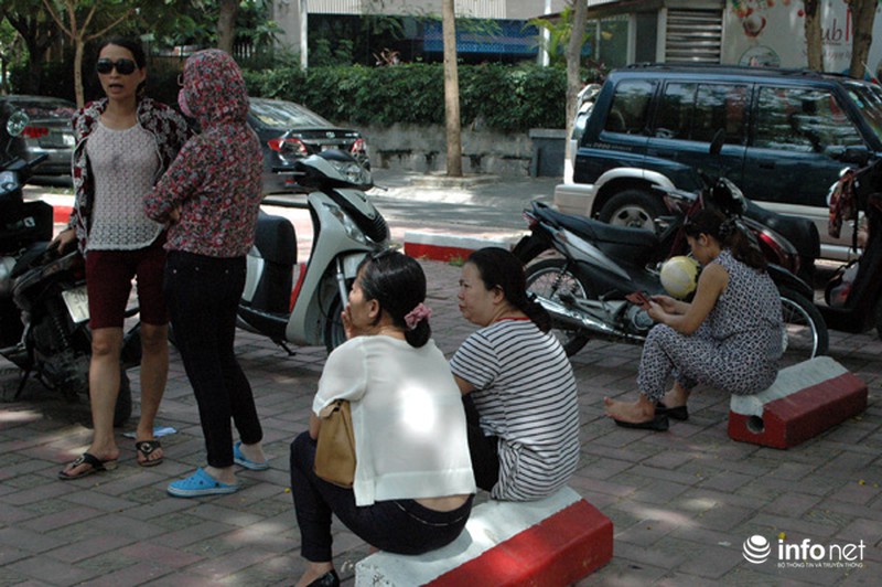 Phụ huynh “đội nắng” vạ vật trước các điểm thi vào lớp 10 - ảnh 14