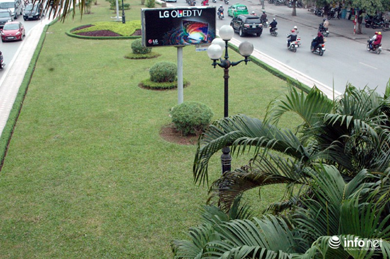 Cây xanh, thảm cỏ trên tuyến đường đẹp nhất Thủ đô bị san bằng - ảnh 7