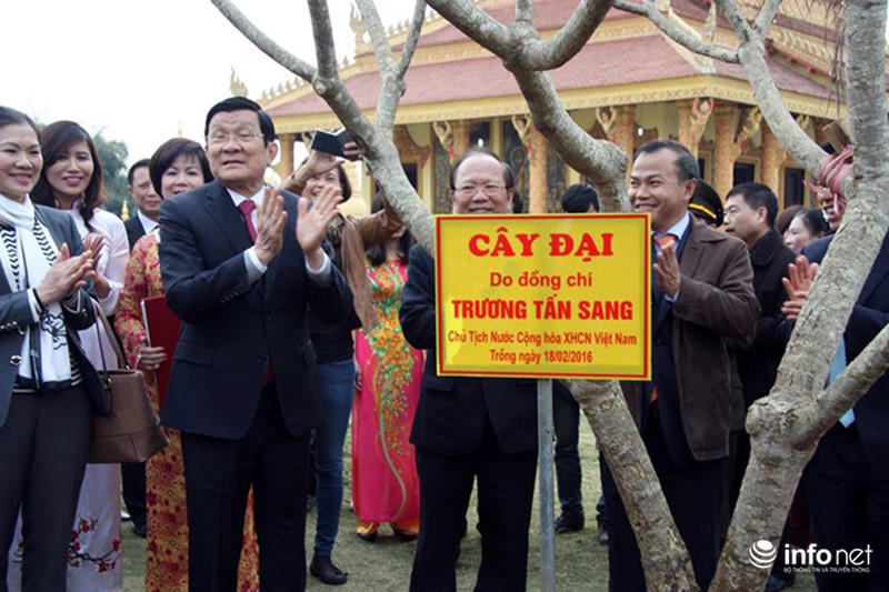 Chủ tịch nước trồng cây đại ở Làng văn hóa du lịch các dân tộc Việt Nam - ảnh 4