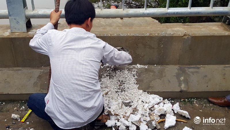 Cây cầu ở Hà Nội dính nghi vấn bê tông cốt xốp - ảnh 4