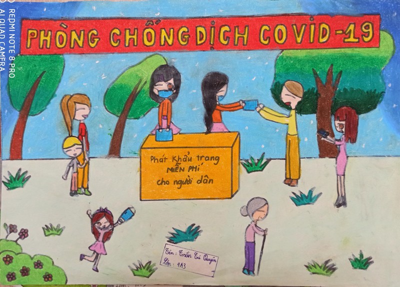Học sinh Hải Phòng thi vẽ tranh Covid-19 để thể hiện tình đoàn kết và ủng hộ chiến đấu chống lại dịch bệnh. Đây là một hoạt động thiết thực giúp các em học sinh có cơ hội thể hiện tài năng đồng thời lan tỏa thông điệp tích cực của cộng đồng trong thời điểm khó khăn này.