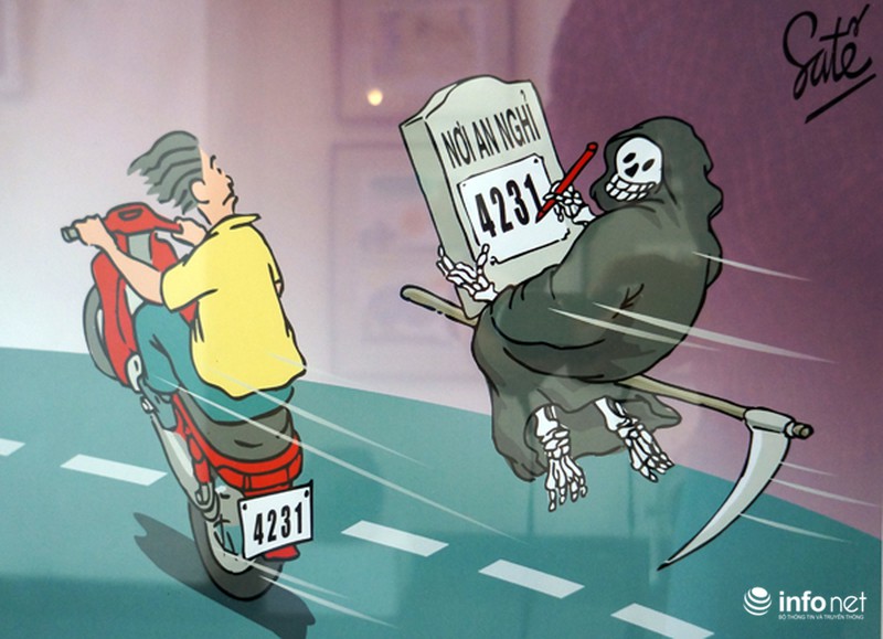 Những bức tranh biếm họa an toàn giao thông đáng suy nghĩ - ảnh 10