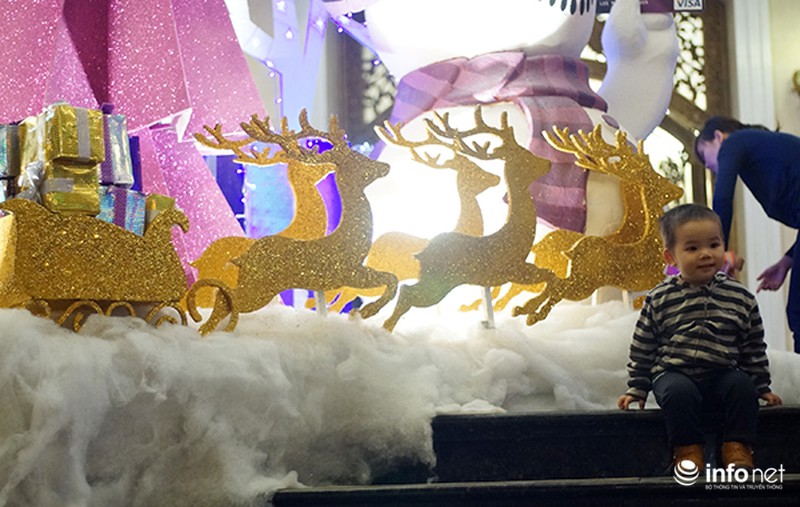 Đường phố Hà Nội rực rỡ không khí Giáng sinh - ảnh 7