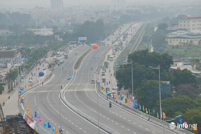 Thông xe cầu vượt lớn nhất Thủ đô, đồng bộ Đường 5 kéo dài - ảnh 7