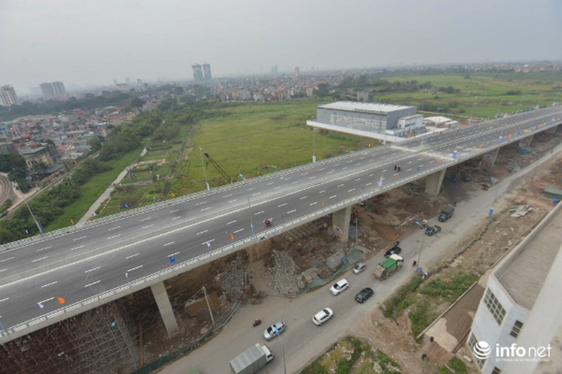 Thông xe cầu vượt lớn nhất Thủ đô, đồng bộ Đường 5 kéo dài - ảnh 8