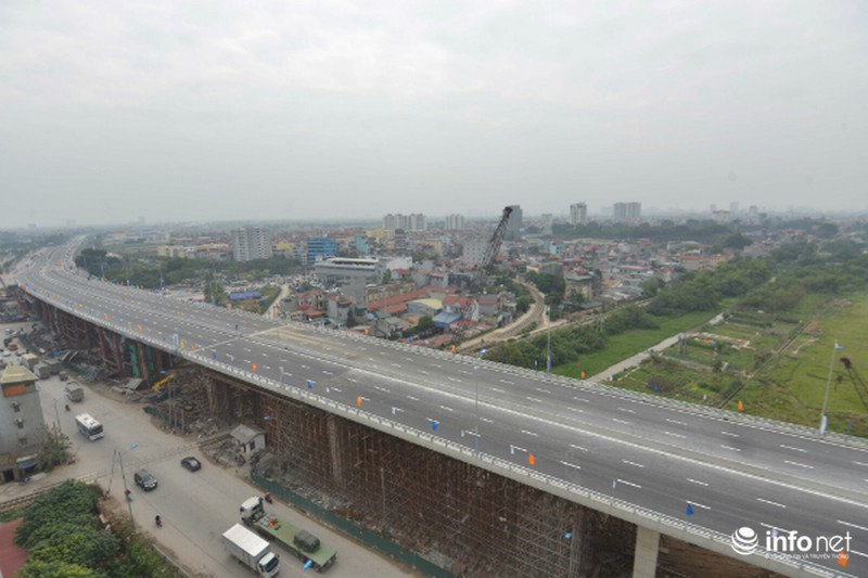 Thông xe cầu vượt lớn nhất Thủ đô, đồng bộ Đường 5 kéo dài - ảnh 9