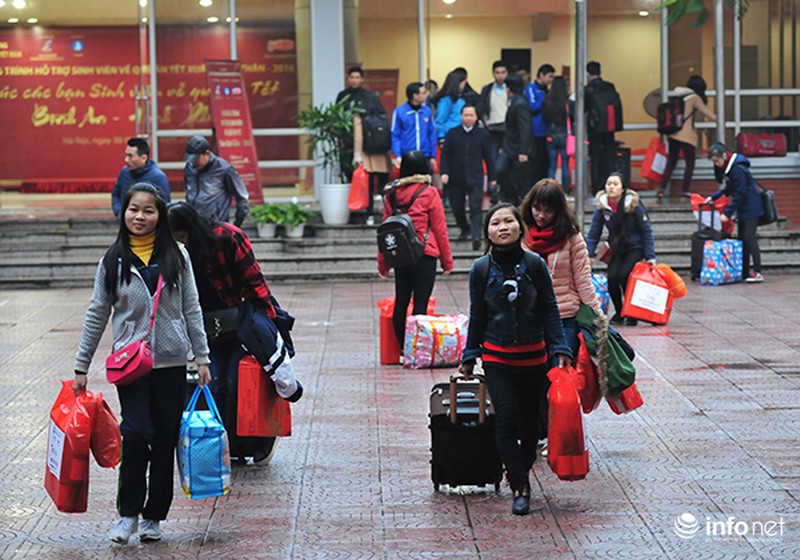 Hình ảnh 2.500 sinh viên đi xe miễn phí về quê ăn Tết - ảnh 2