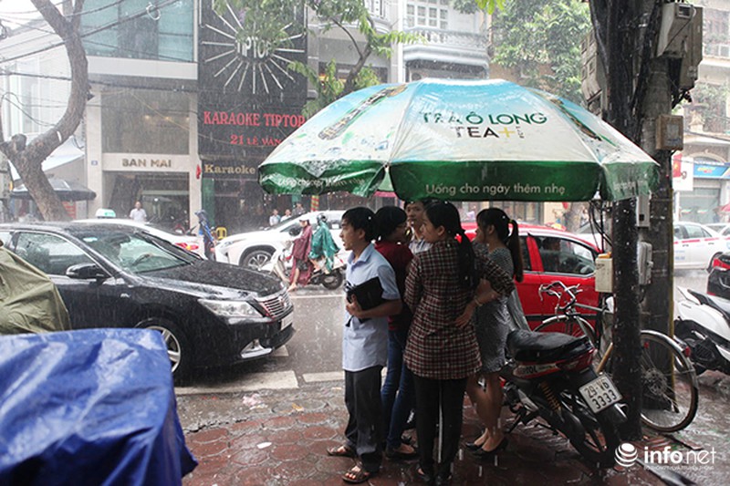 Đội mưa tới ăn