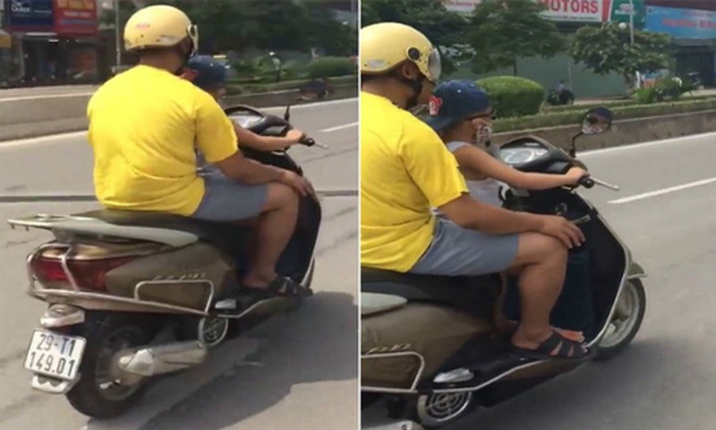 Xử phạt phụ huynh cho bé trai 5 tuổi điều khiển xe máy - ảnh 2