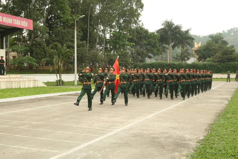 Toàn cảnh khối quân chính qui tập diễu binh kỷ niệm Điện Biên Phủ - ảnh 13