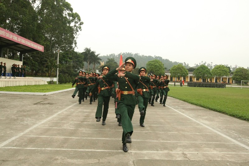 Toàn cảnh khối quân chính qui tập diễu binh kỷ niệm Điện Biên Phủ - ảnh 14