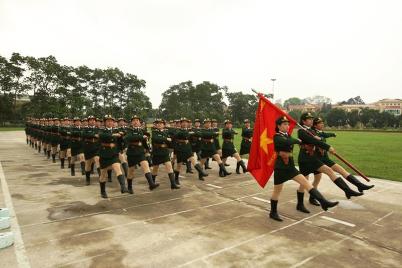 Toàn cảnh khối quân chính qui tập diễu binh kỷ niệm Điện Biên Phủ - ảnh 17