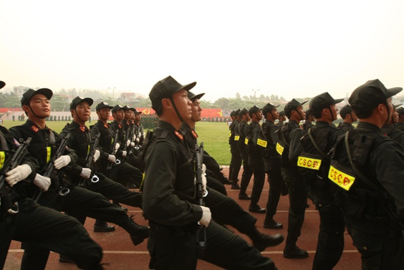 Toàn cảnh khối quân chính qui tập diễu binh kỷ niệm Điện Biên Phủ - ảnh 21