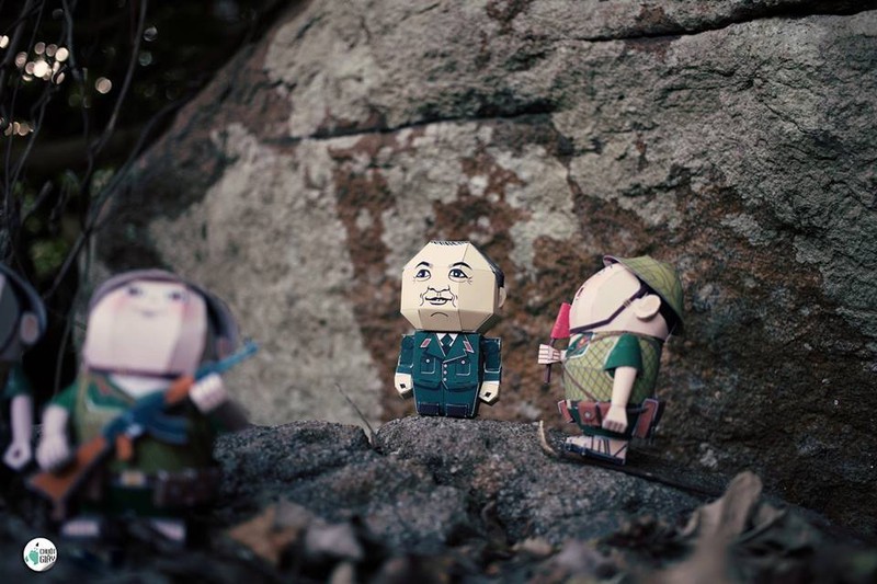 Độc đáo mô hình giấy chiến sĩ QĐND Việt Nam bảo vệ chủ quyền - ảnh 5