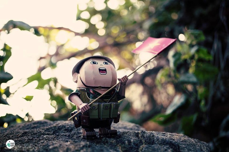 Độc đáo mô hình giấy chiến sĩ QĐND Việt Nam bảo vệ chủ quyền - ảnh 6