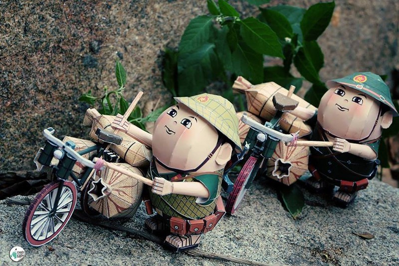 Độc đáo mô hình giấy chiến sĩ QĐND Việt Nam bảo vệ chủ quyền - ảnh 7