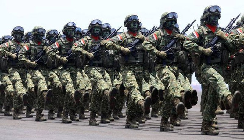 Indonesia duyệt binh hoành tráng khoe vũ khí Mỹ, Nga, Đức, TQ... - ảnh 14