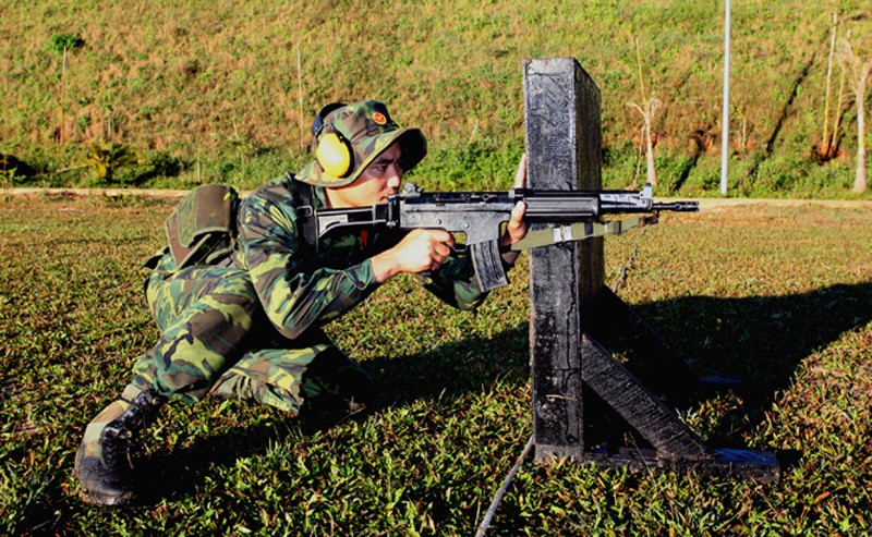 Các tư thế đứng, nằm, ngồi bắn súng trường tiêu chuẩn - ảnh 13