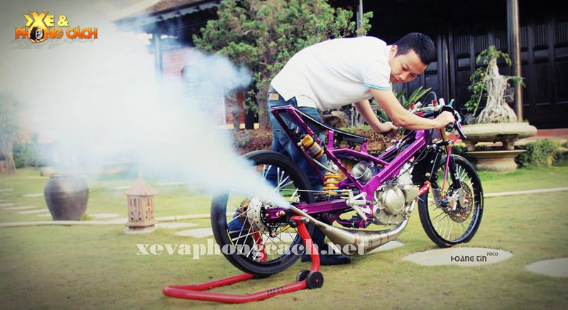 Xe máy Yamaha Z125 độ Drag tím 350 triệu tại Lâm Đồng - ảnh 9