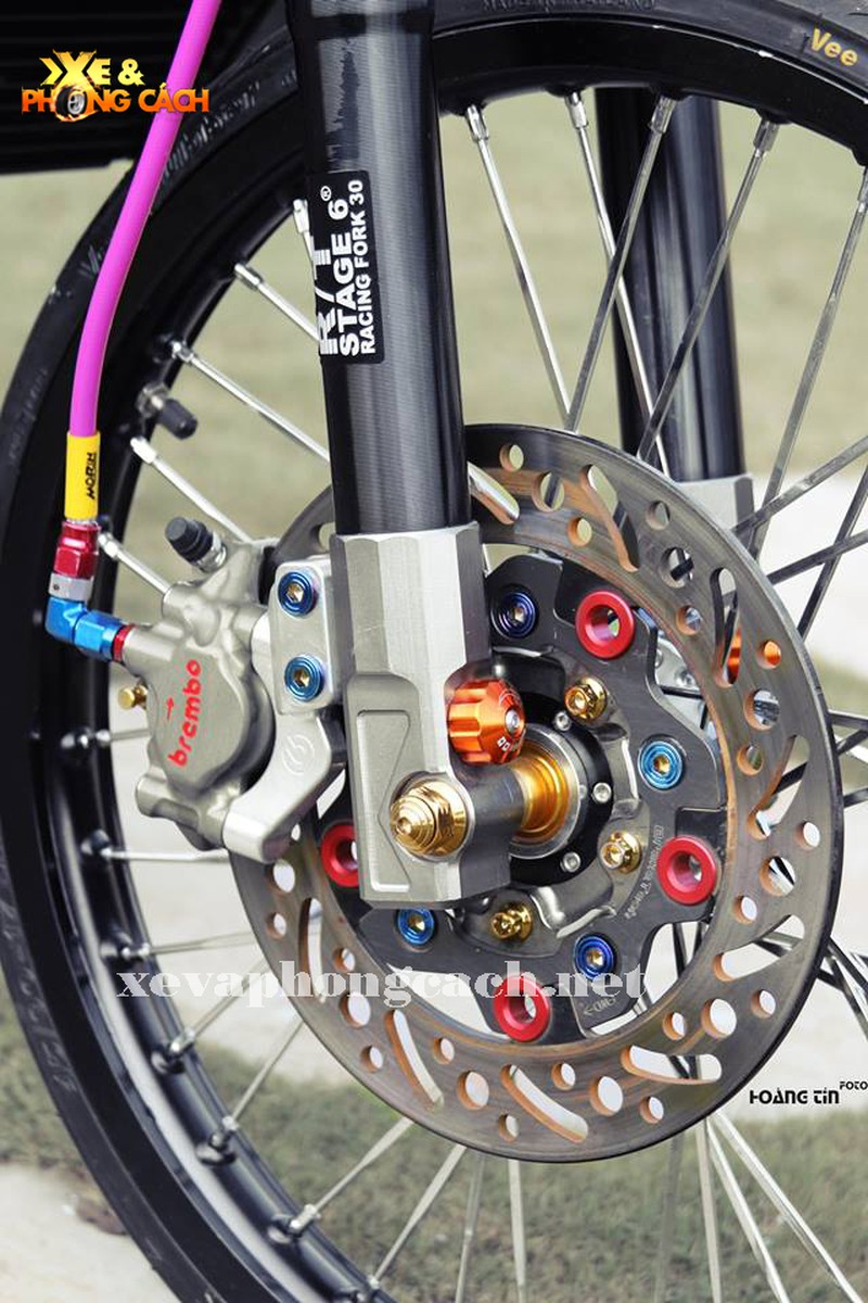 Xe máy Yamaha Z125 độ Drag tím 350 triệu tại Lâm Đồng - ảnh 5