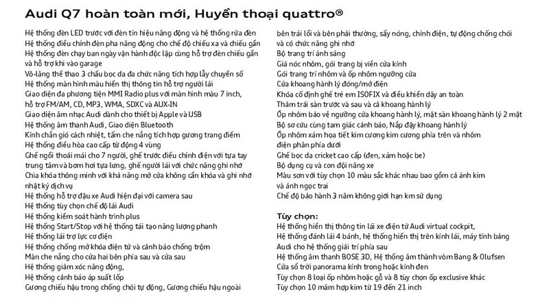 Cận cảnh nội, ngoại thất xe sang Audi Q7 2.0 TFSI quattro vừa ra mắt - ảnh 18