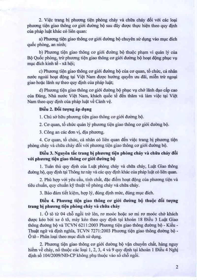 Bình cứu hỏa trên xe ô tô: Nội dung chi tiết Thông tư 57 Bộ CA - ảnh 3