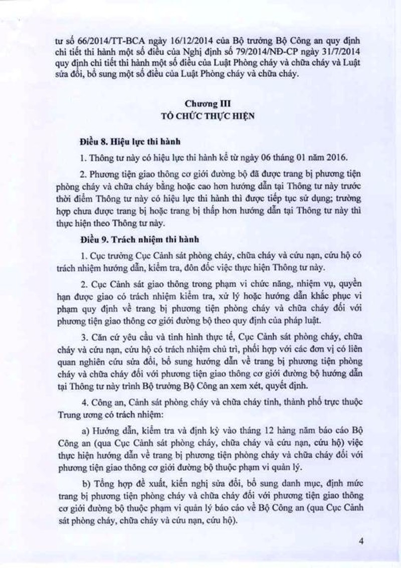 Bình cứu hỏa trên xe ô tô: Nội dung chi tiết Thông tư 57 Bộ CA - ảnh 5