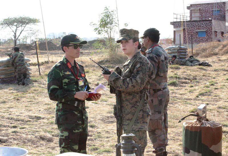 Hình ảnh quân đội VN tham gia diễn tập thực binh quốc tế FORCE 18 - ảnh 4