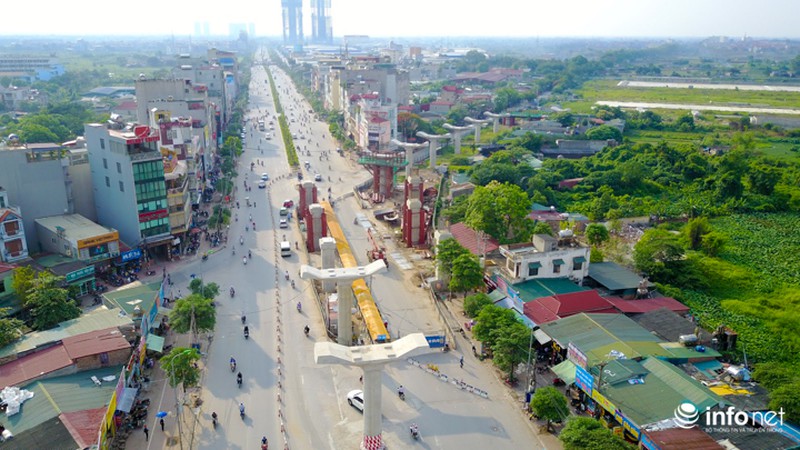 Toàn cảnh tuyến đường sắt Metro Nhổn-Ga Hà Nội đang thi công - ảnh 3