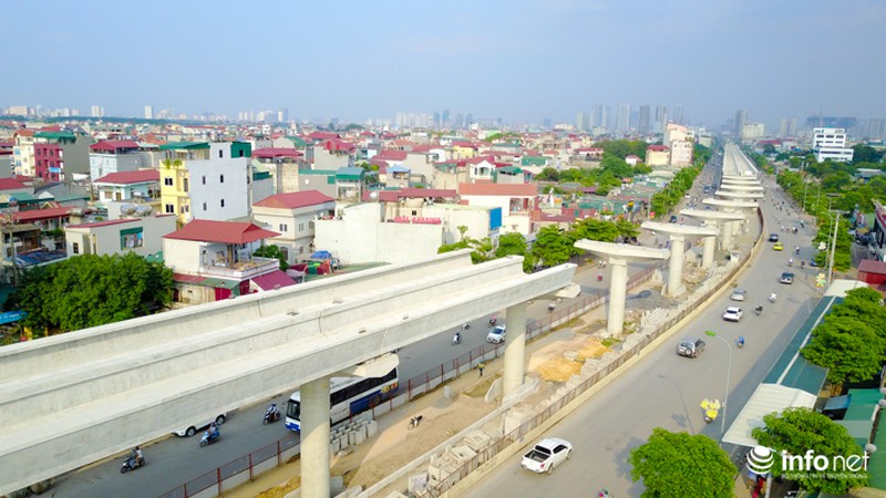 Toàn cảnh tuyến đường sắt Metro Nhổn-Ga Hà Nội đang thi công - ảnh 4