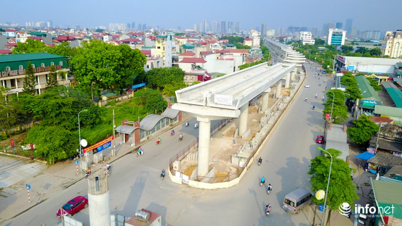 Toàn cảnh tuyến đường sắt Metro Nhổn-Ga Hà Nội đang thi công - ảnh 9